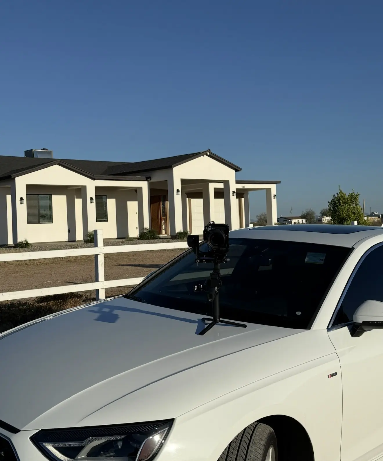 Brito Media camera rig positioned for a property production